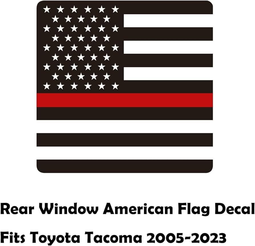 Rear Back Window American Flag Decal - Toyota Tacoma 2005-2023 (2nd & 3rd Gen)