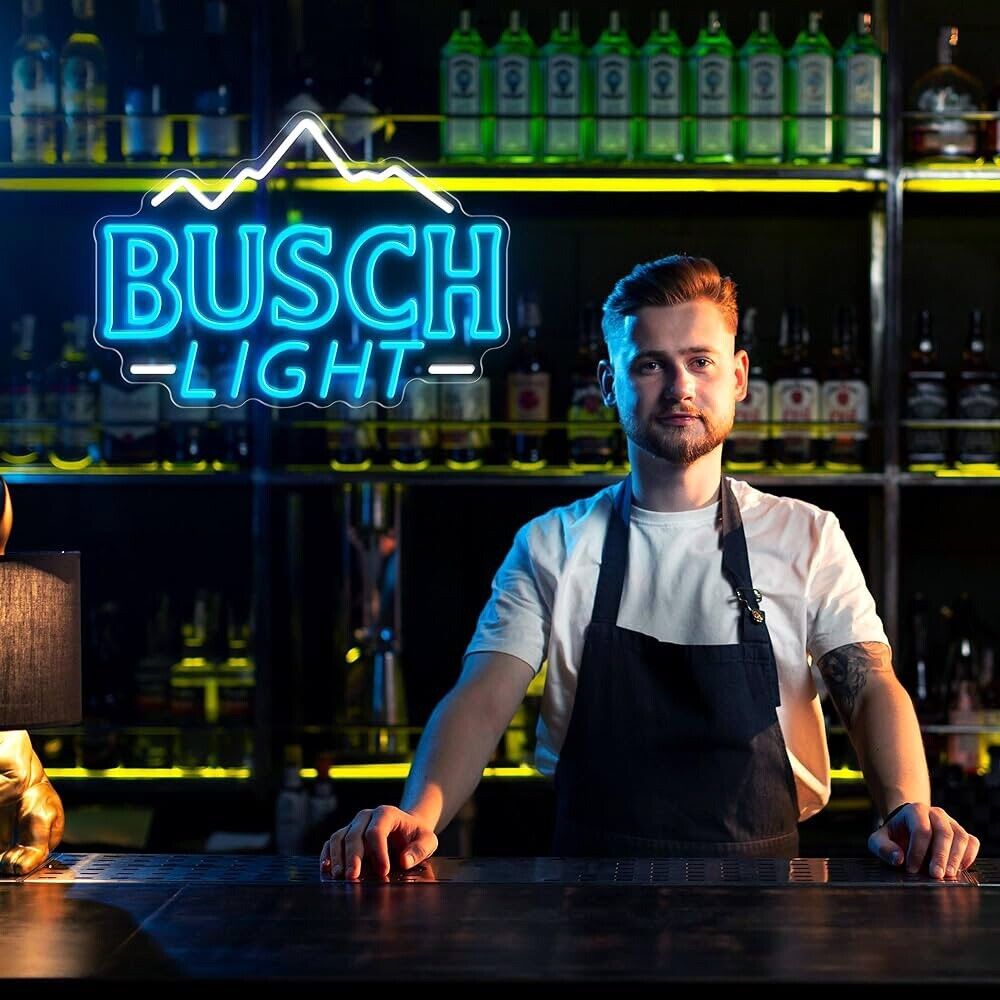 BUSCH Light LED Neon Sign For Bar, Porch, Garage, Mancave 16” x 11.4” Inches