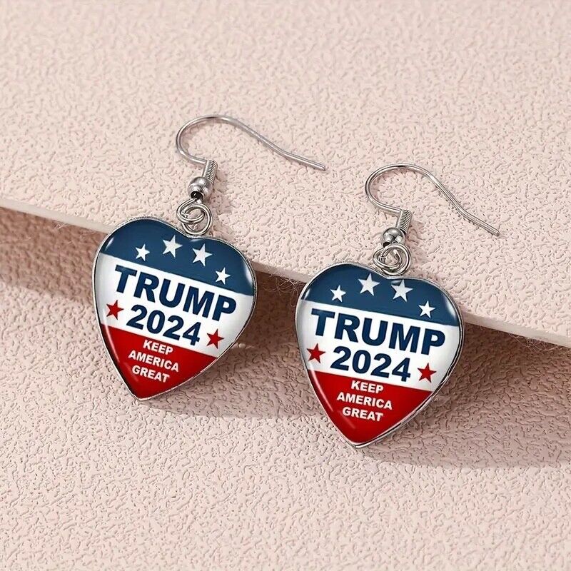 Donald Trump 2024 Earrings 2 Keep America Great