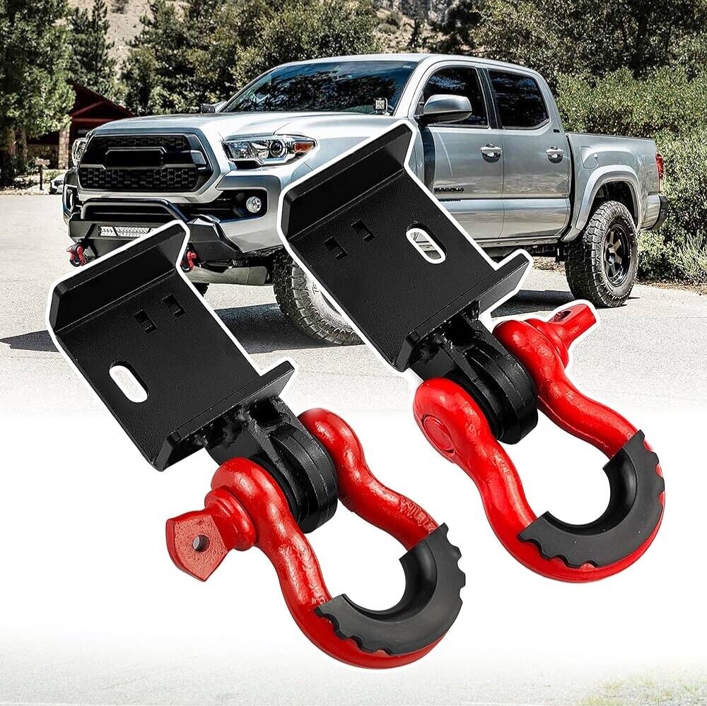 Toyota Tacoma Front Demon Tow Hook with 3/4" Shackle D Rings