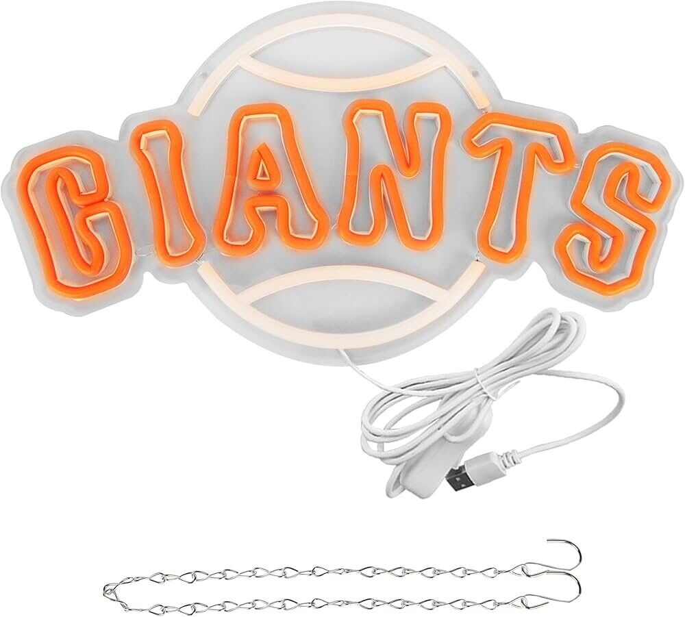 Giants Baseball LED Neon Sign For Bar, Garage , Mancave 10.82” x 16.14” Inches