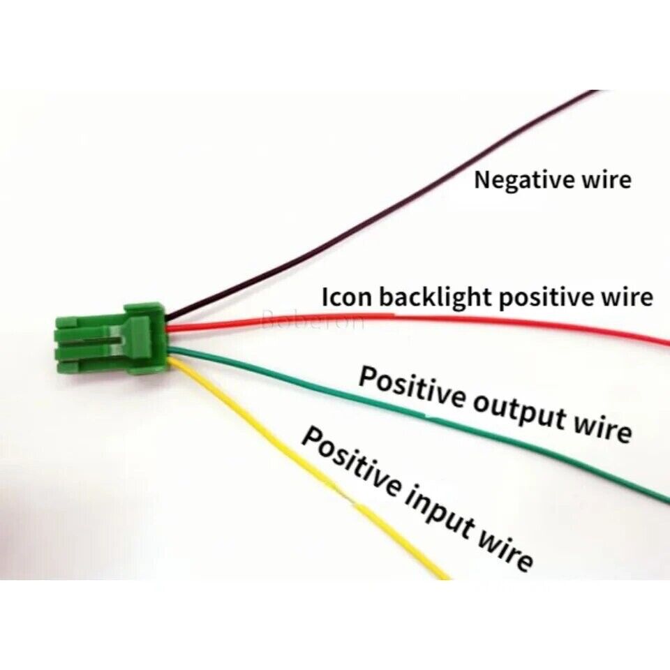 Air Compressor LED Push Button Switch with Connector Wire Backlit On/Off