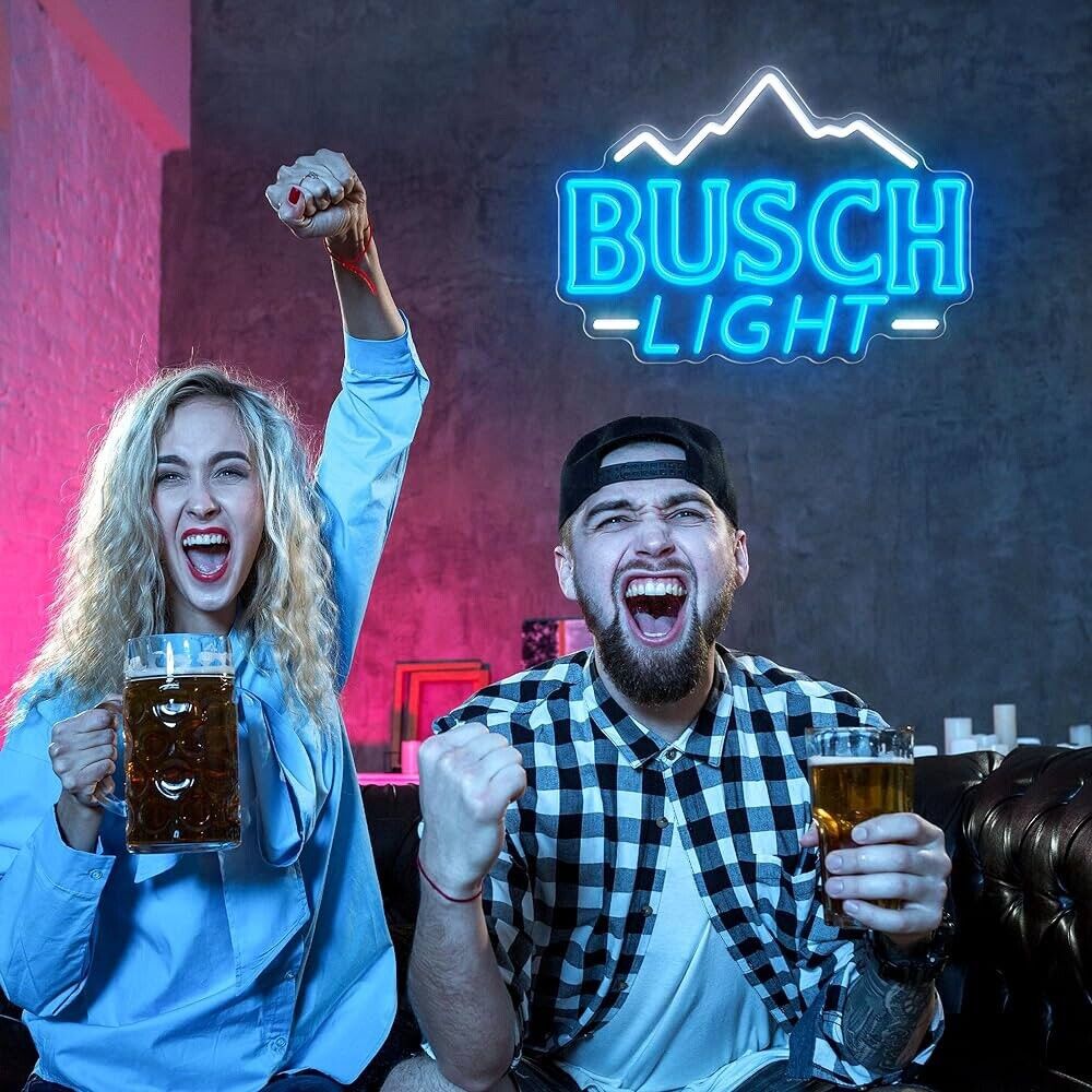 BUSCH Light LED Neon Sign For Bar, Porch, Garage, Mancave 16” x 11.4” Inches