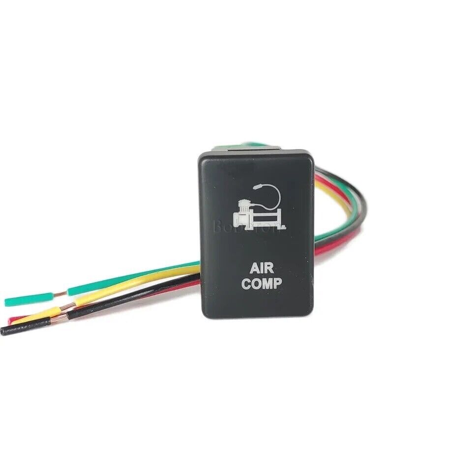 Air Compressor LED Push Button Switch with Connector Wire Backlit On/Off