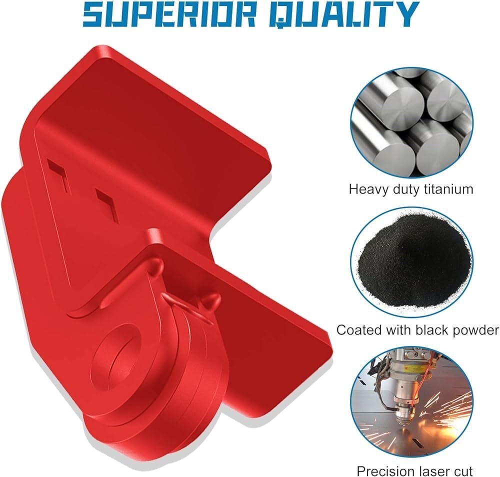 Front Demon Tow Hook Brackets Red or Black for Toyota Tacoma 2009-2023