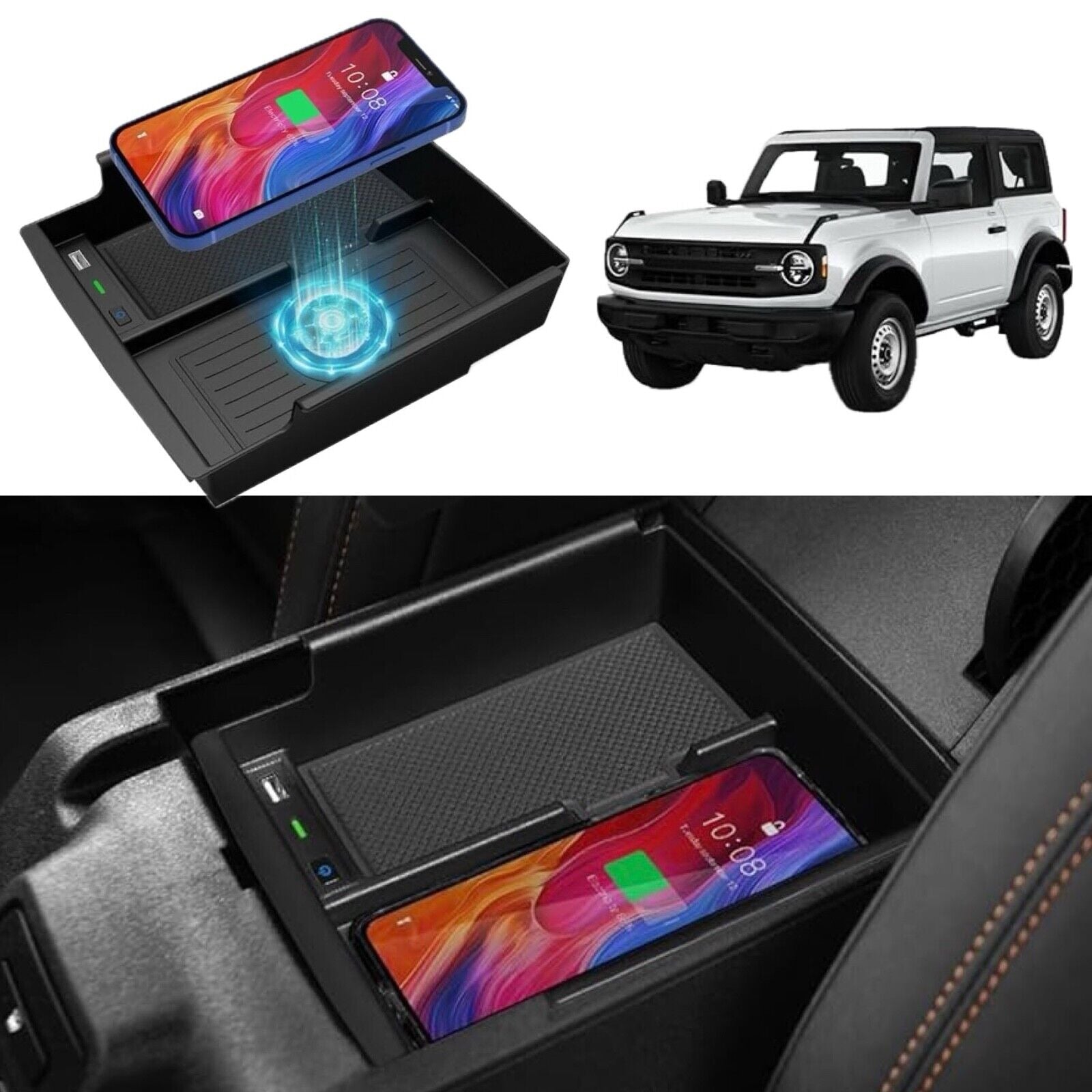 Ford Bronco  2021 - 2024, Center Console Wireless Charger