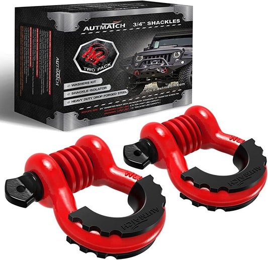 Shackles 3/4" D Ring Shackle (2 Pack) 41,887Ibs
