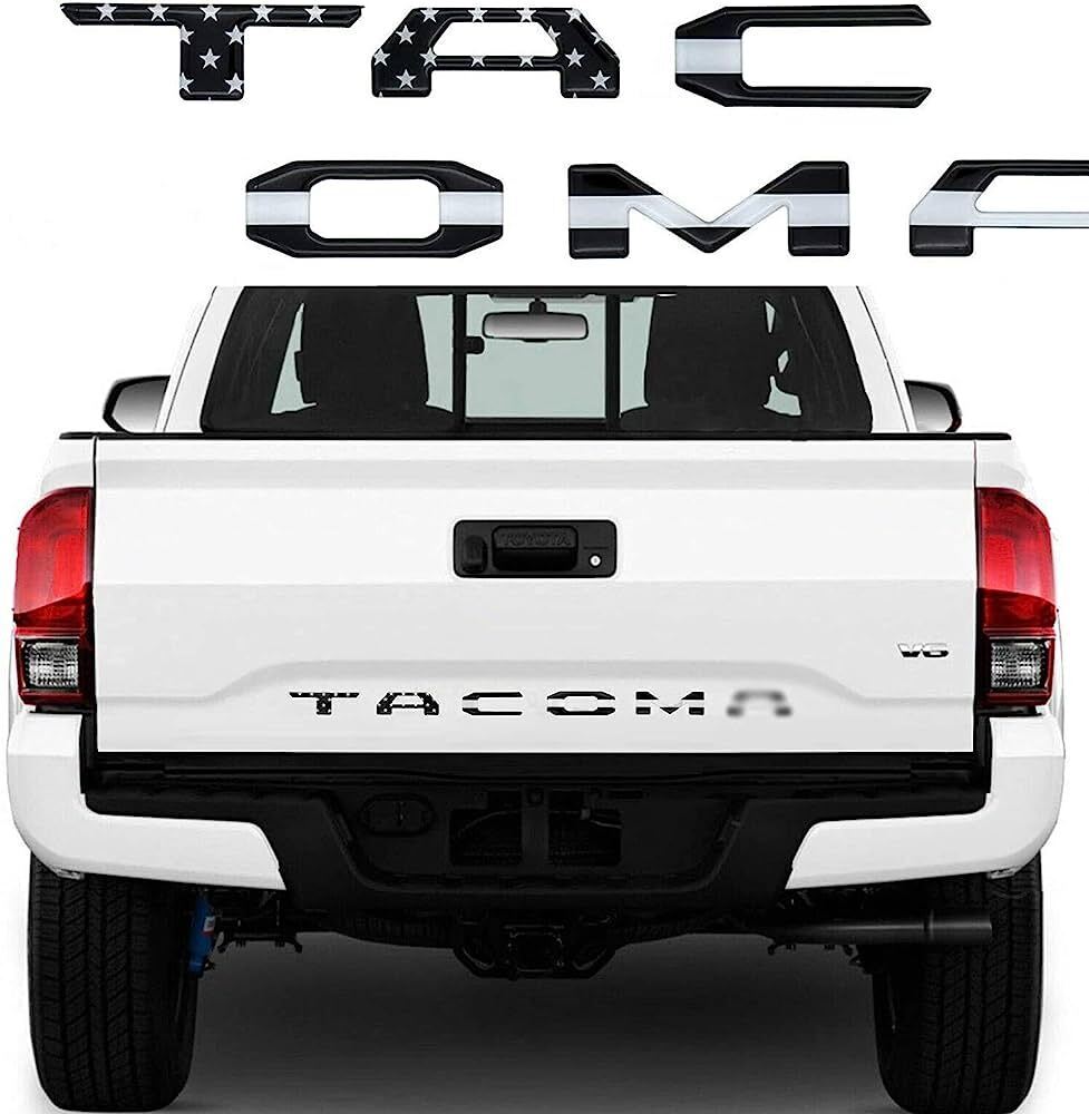 Raised Tailgate Insert Letters Fit for 2016-2023 Toyota Tacoma