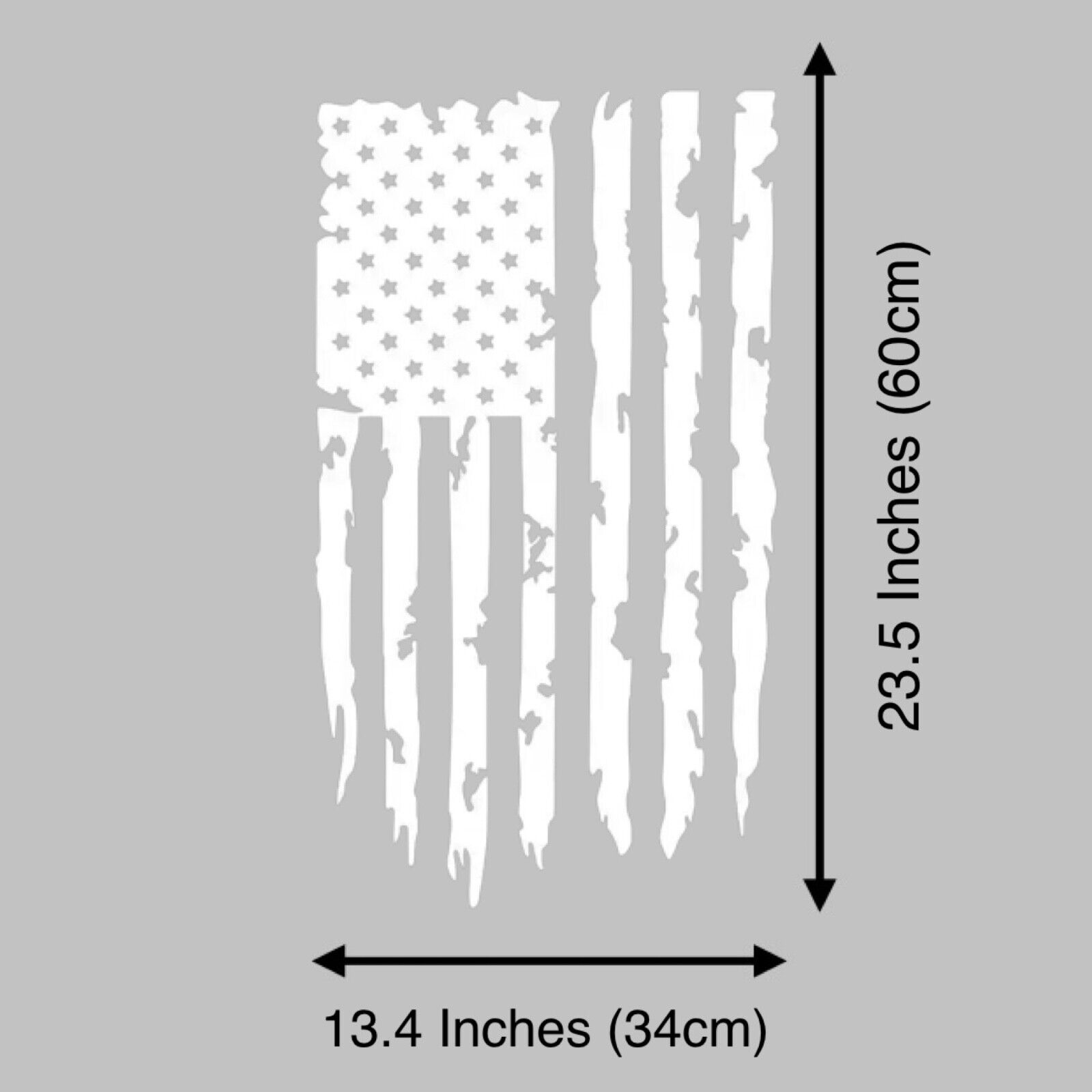Torn American Flag Die Cut Vinyl Sticker Decal