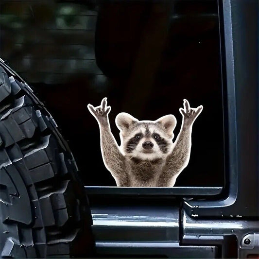 Raccoon Rock Sign Car Decal - Decal, Sticker, Vinyl Decal, Car Sticker