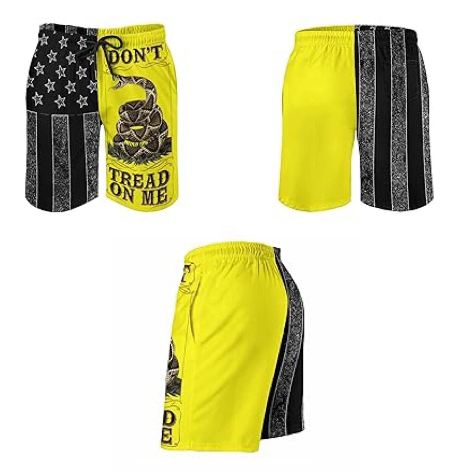 Men's Quick Dry Swim Trunks, Don’t Tread on Me