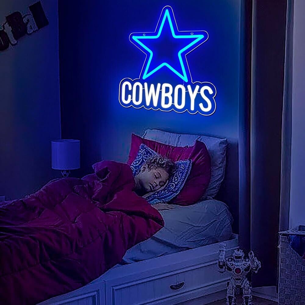 Dallas Cowboys Texas LED Neon Sign For, Mancave, Bar, Garage 12.8" x 12.2” Inch