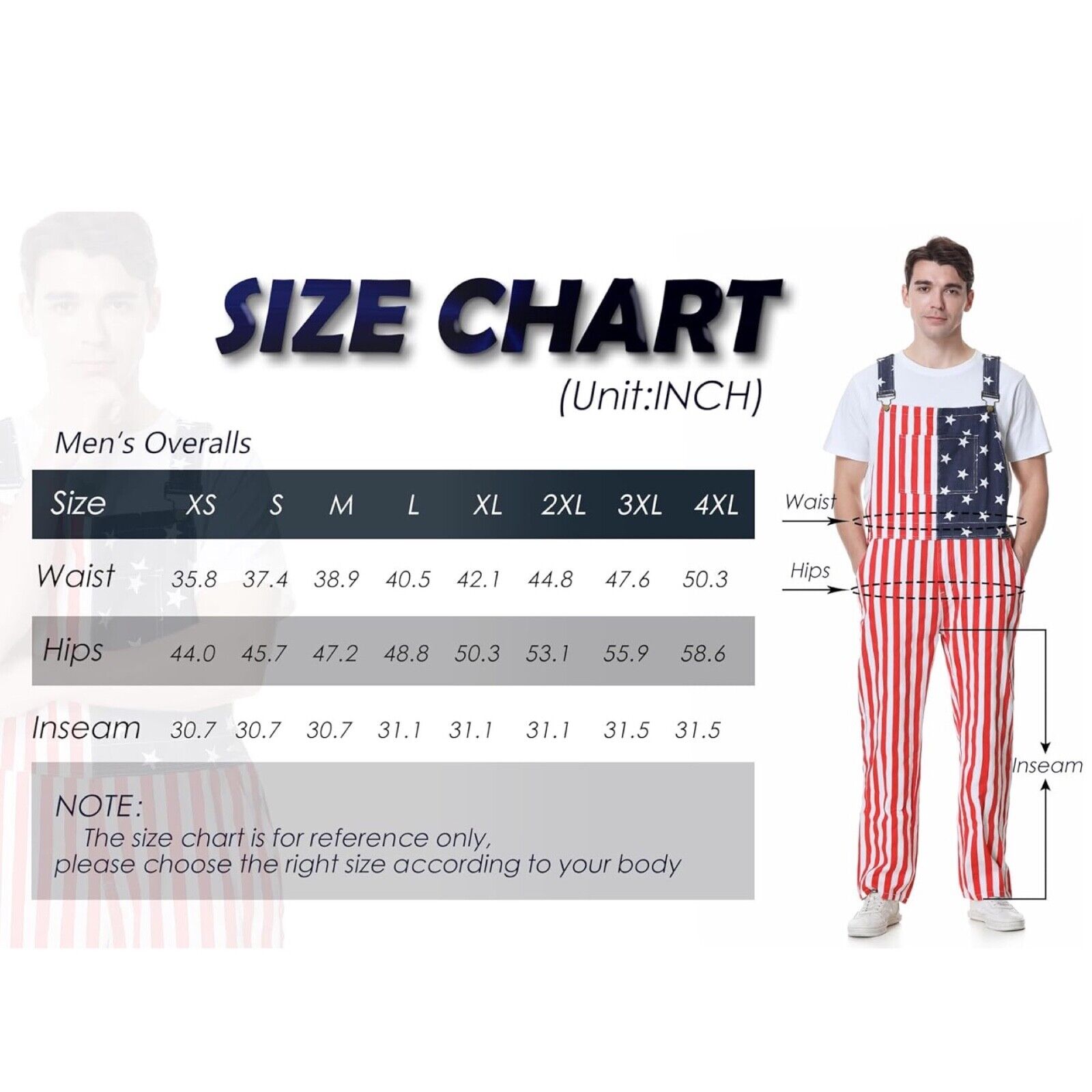 Mens American Flag Denim Overalls