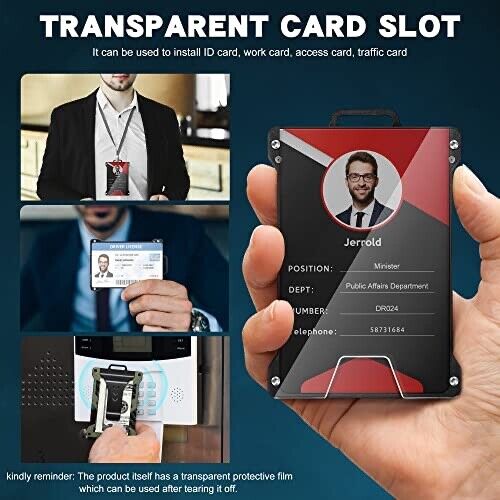 Men RFID Blocking Minimalist Slim Carbon Fiber Wallet Money Clip Card Holder