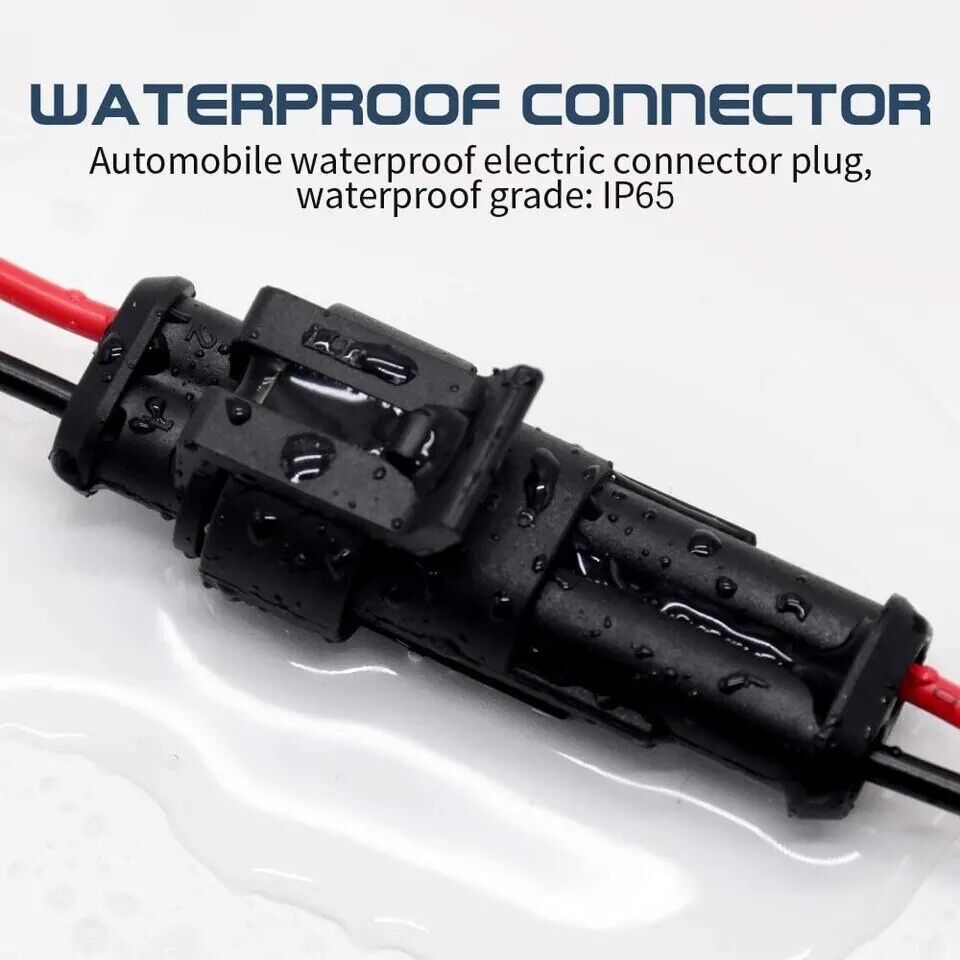 2 Pin Connector Waterproof Connector,Male and Female Way 20 AWG Wire Suitable 5