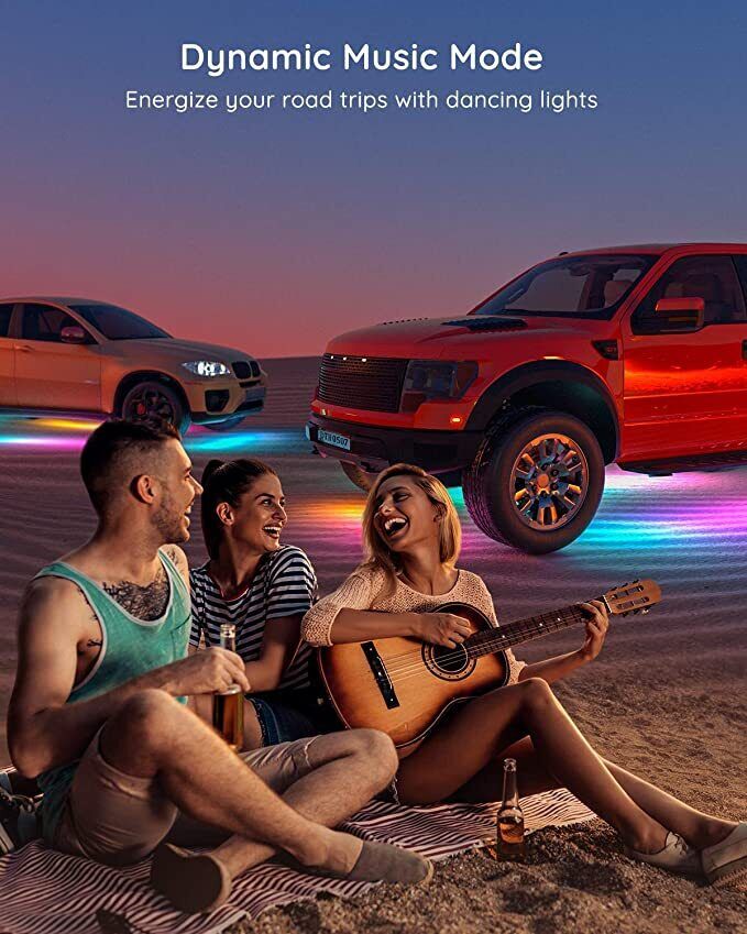 Underglow Car Or Truck Lights with 16 Million Colors and 10 Scenes