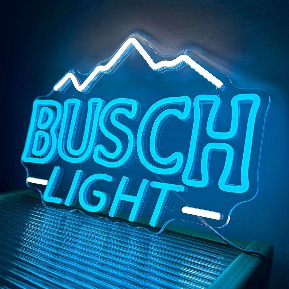 BUSCH Light LED Neon Sign For Bar, Porch, Garage, Mancave 16” x 11.4” Inches