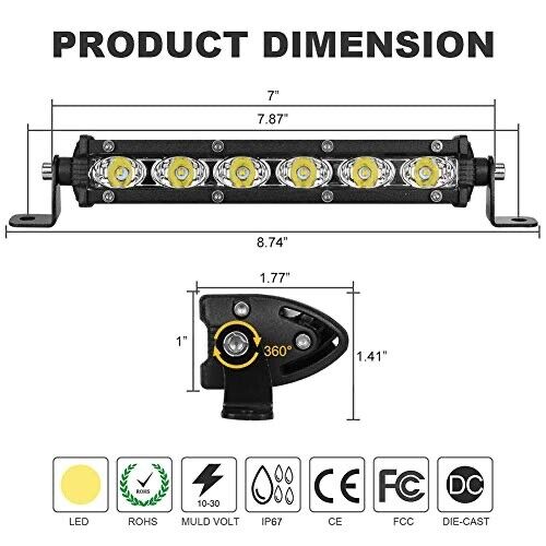 7 Inch OFF-ROAD LEDs (2-Pack)