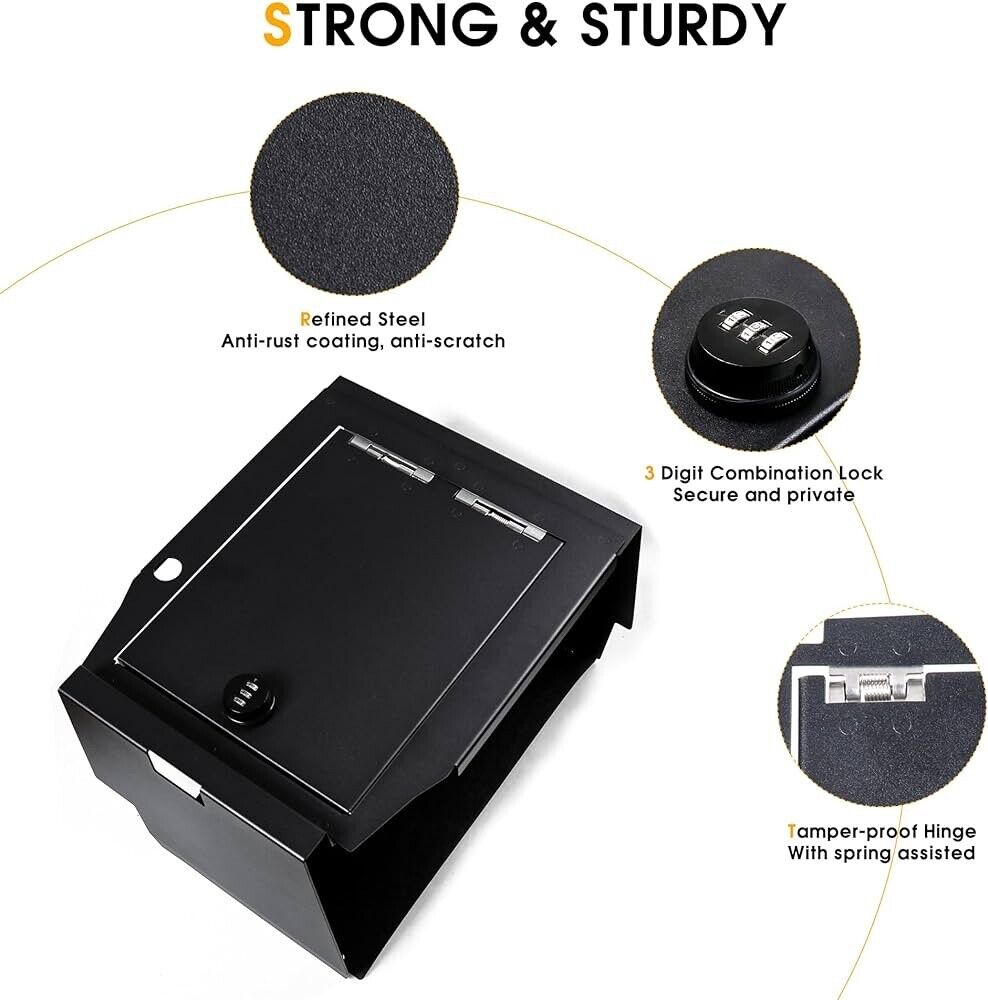CENTER CONSOLE SAFE | 3 DIGIT COMBO | FORD F150 | 2021-2024