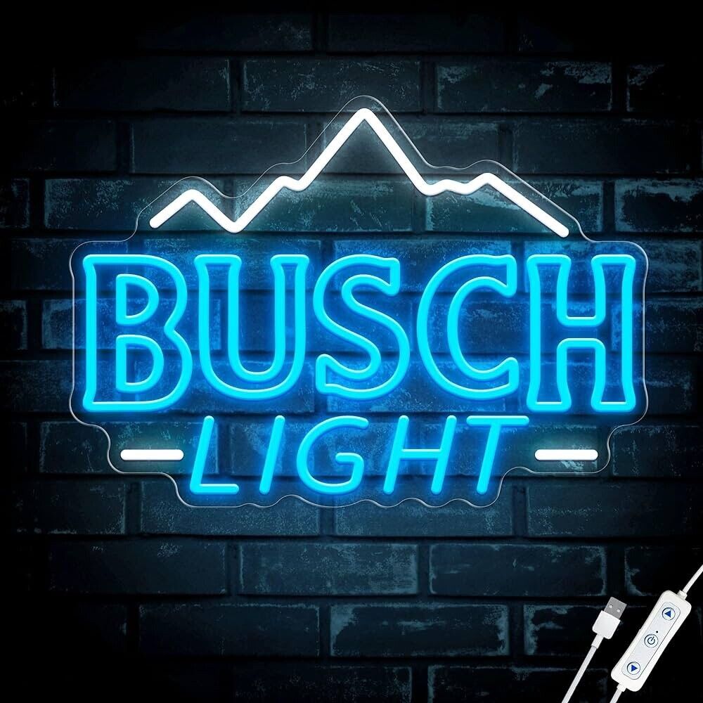 BUSCH Light LED Neon Sign For Bar, Porch, Garage, Mancave 16” x 11.4” Inches