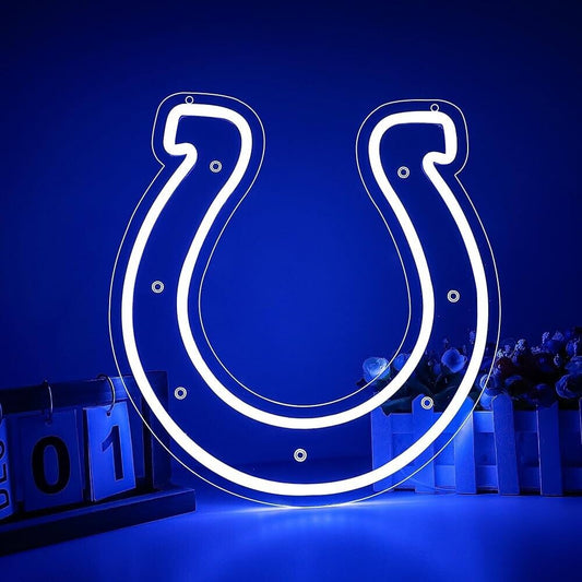 Colts LED Neon Sign For Bar, Garage , Mancave 13.62” x 10.62” Inch