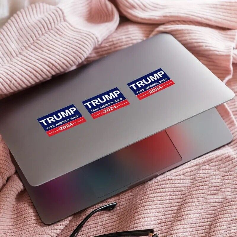 Trump 2024 Sticker, 10Pcs for Car, Motorcycles, Helmets, Laptop, Window, 2x3 in