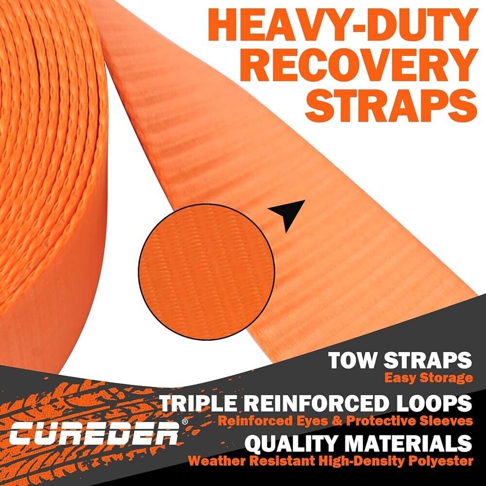 3" x 20' 35,212 lb,Heavy Duty Offroad Strap for Off Road Recovery, Towing