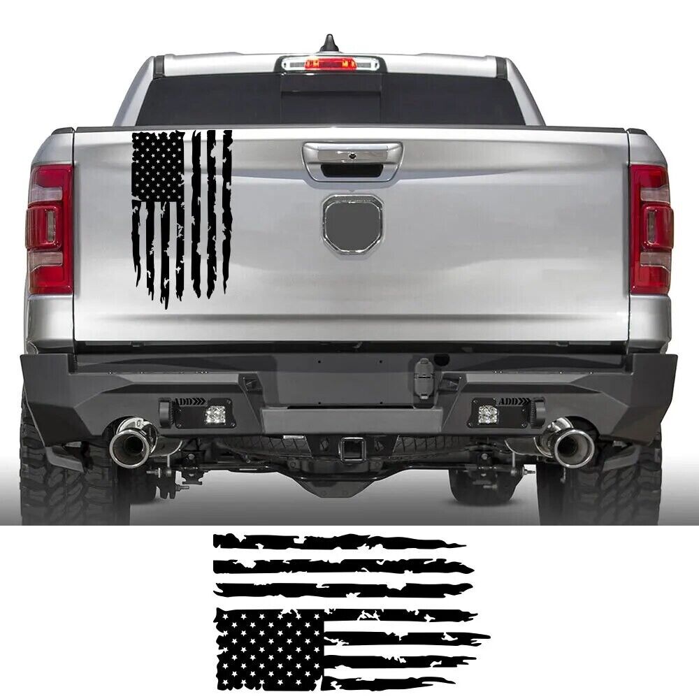 Torn American Flag Die Cut Vinyl Sticker Decal