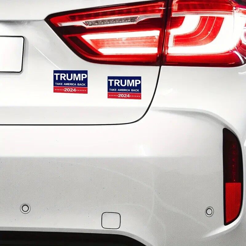 Trump 2024 Sticker, 10Pcs for Car, Motorcycles, Helmets, Laptop, Window, 2x3 in