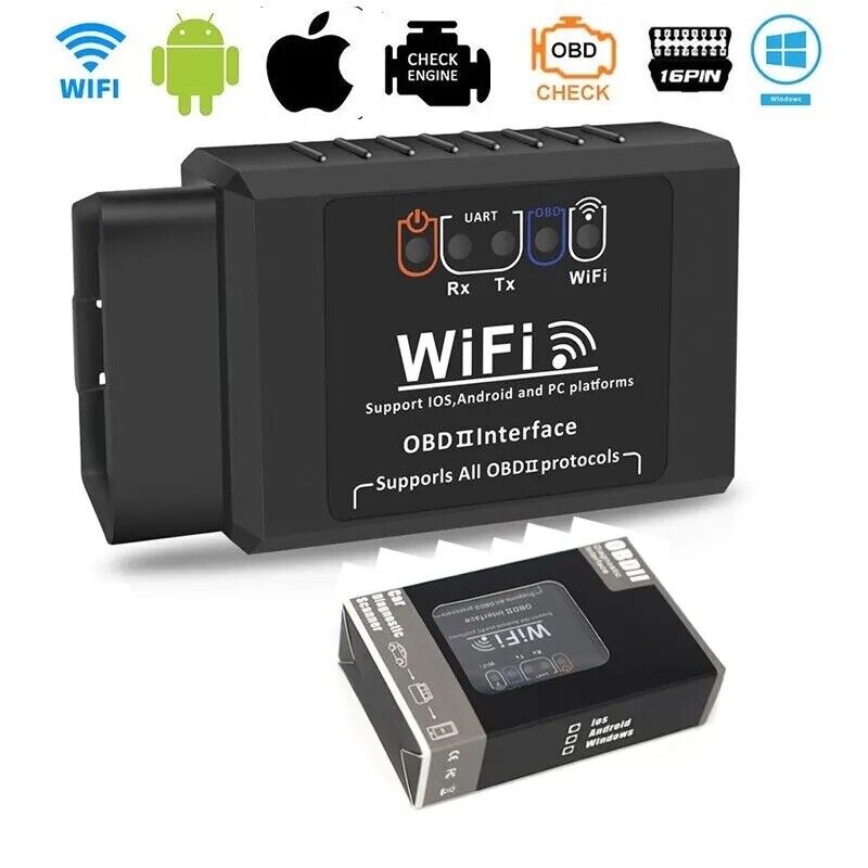 ELM327 WIFI & Bluetooth Car Diagnostic Fault Code Scanner  iOS, Android