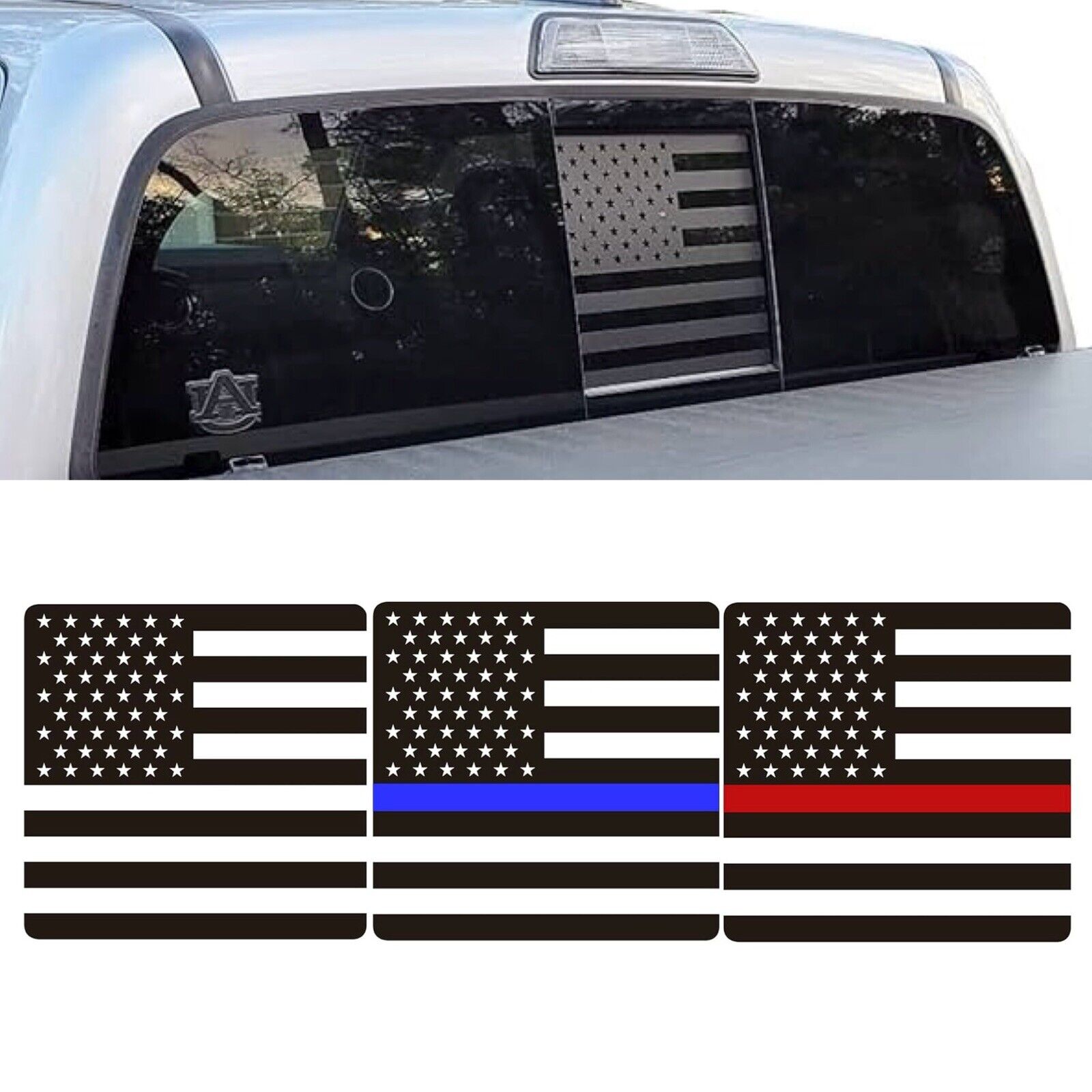 Rear Back Window American Flag Decal - Toyota Tacoma 2005-2023 (2nd & 3rd Gen)