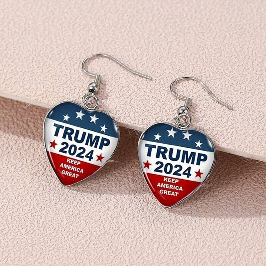 Donald Trump 2024 Earrings 2 Keep America Great