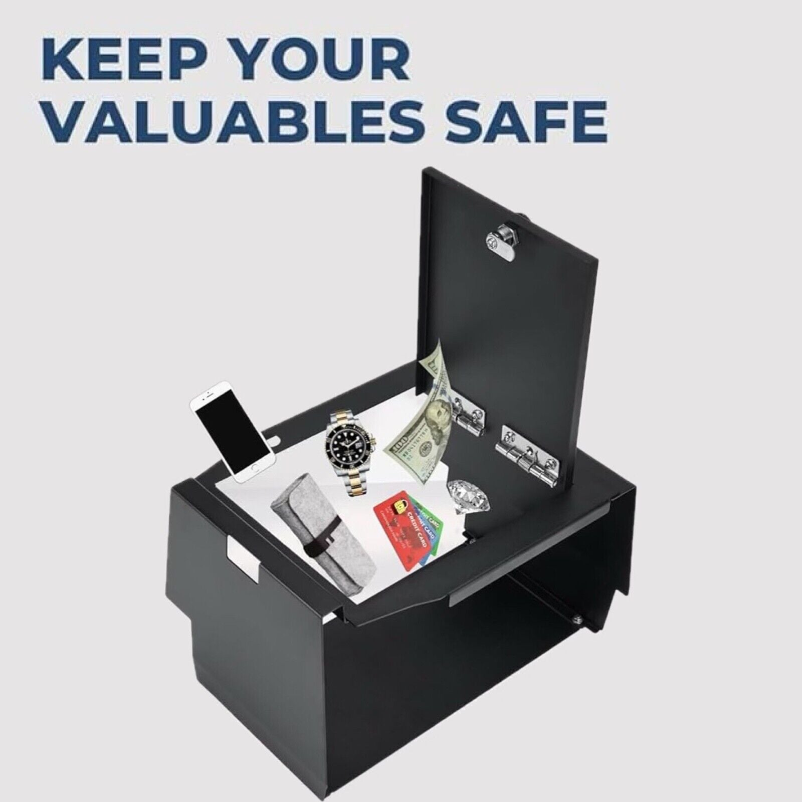 F-150 2021-2024 Console Safe Lockbox Compatible with w/ Flow-Thru Center Console