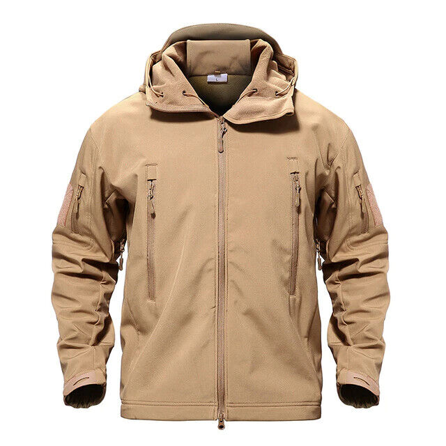 Men's Waterproof Tactical Soft Shell Jacket Coat Windbreaker Outdoor