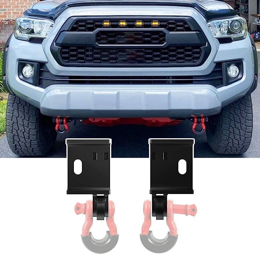 Front Demon Tow Hook Brackets Red or Black for Toyota Tacoma 2009-2023