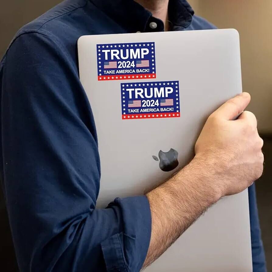 Trump 2024 Sticker, 10Pcs for Car, Motorcycles, Helmets, Laptop, Window, 2x3 in