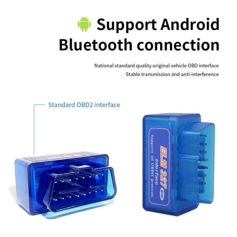 ELM327 OBD2 Code Reader BT Interface Adapter Diagnostic Scanner (For Android)