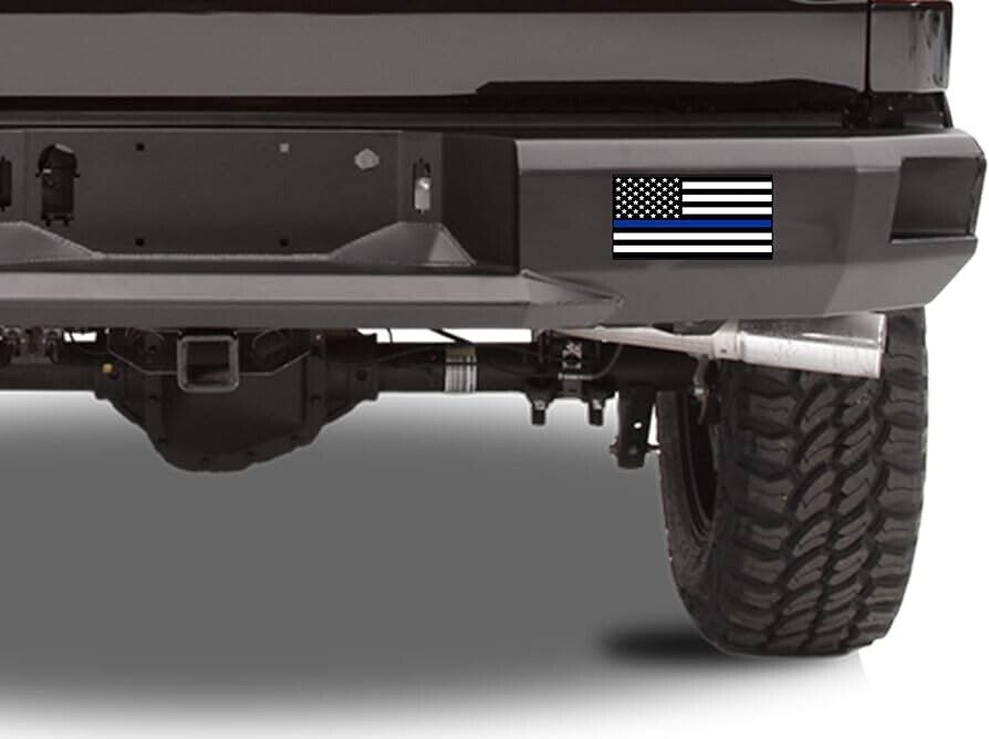 American Flag Thin Blue Line Police Support Reflective Vinyl Stickers 3X5