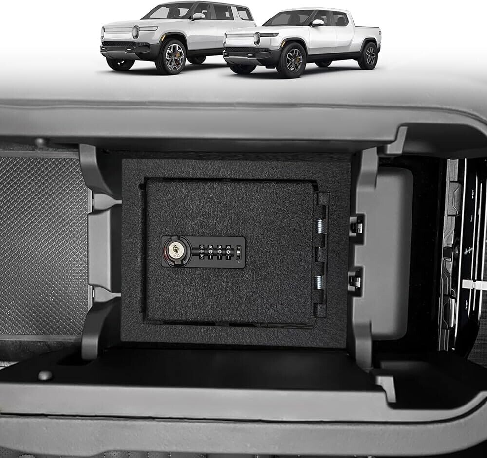 Rivian R1T/R1S 2022-2025 Center Console Safe, Powder Coated Cold Rolled Steel
