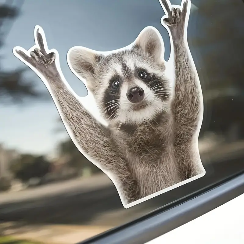 Raccoon Rock Sign Car Decal - Decal, Sticker, Vinyl Decal, Car Sticker