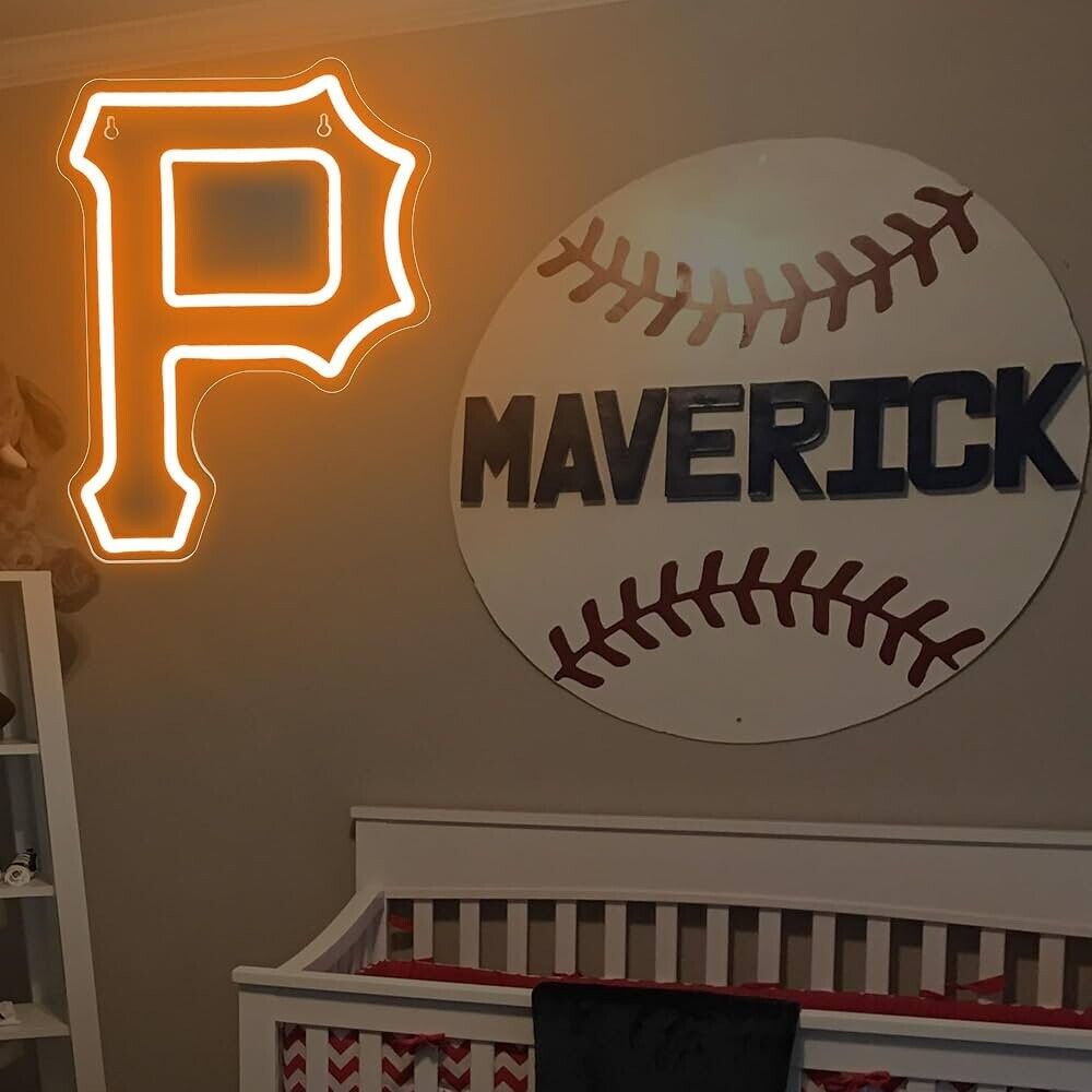Pirates Baseball Neon Sign LED For Bar, Garage , Man-cave 10.07” x 13.77” inch
