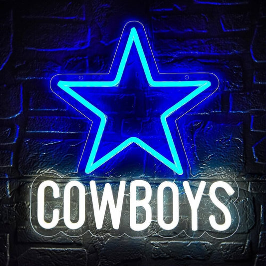 Dallas Cowboys Texas LED Neon Sign For, Mancave, Bar, Garage 12.8" x 12.2” Inch