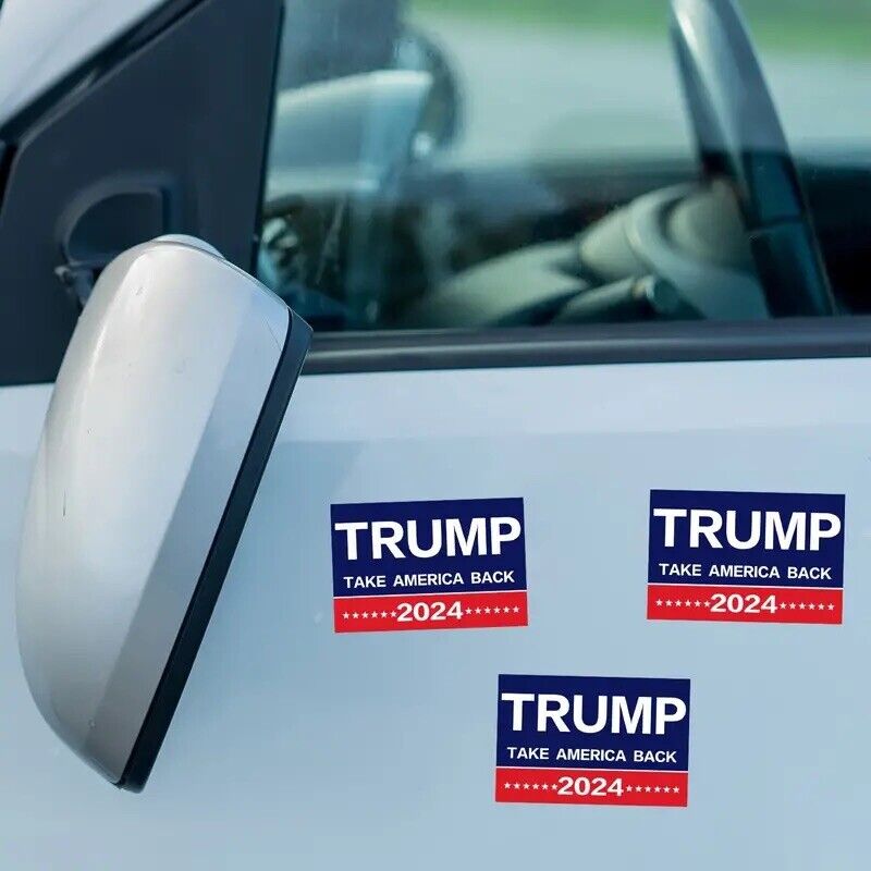 Trump 2024 Sticker, 10Pcs for Car, Motorcycles, Helmets, Laptop, Window, 2x3 in