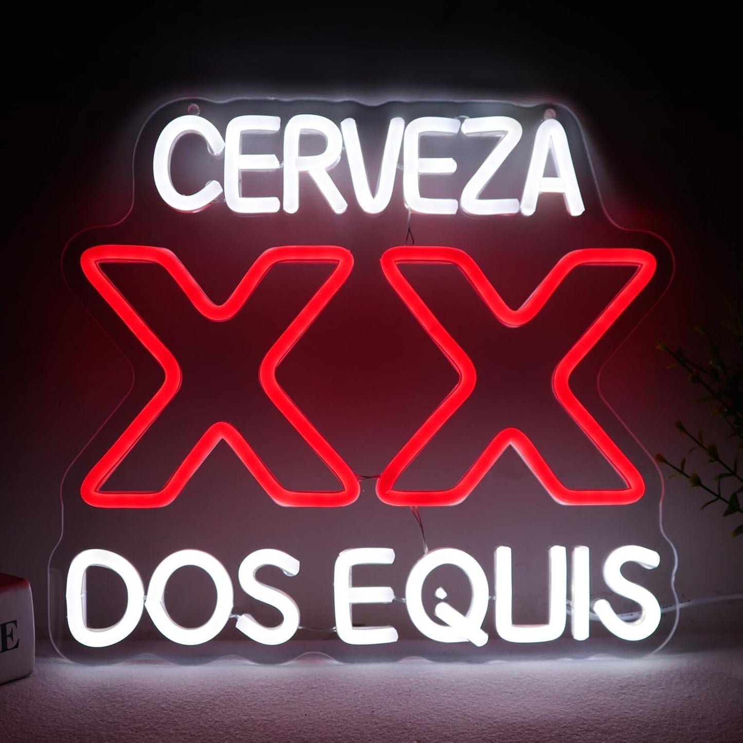 XX Beers Neon Sign for Bar, Man-Cave, LED, Dimming, Wall Decor, 14"×13"