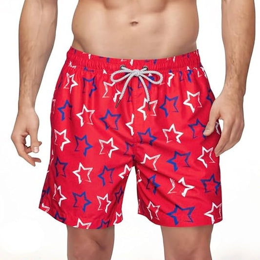 SURF CUZ Mens Swim Trunks 5 Inch Swim Shorts Quick Dry Bathing Suits for Men