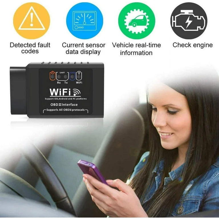 ELM327 WIFI & Bluetooth Car Diagnostic Fault Code Scanner  iOS, Android