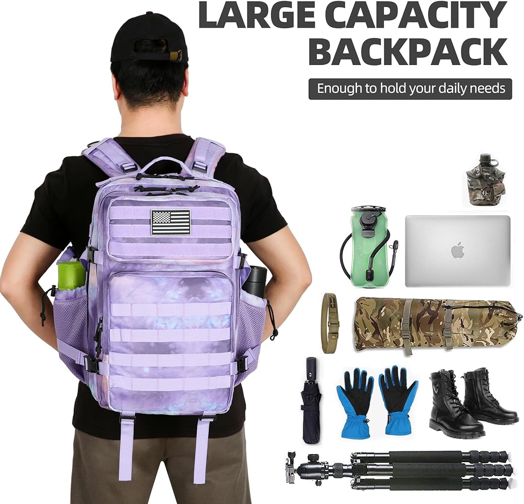 Outdoor Molle Backpack, 45L - Fun Colors