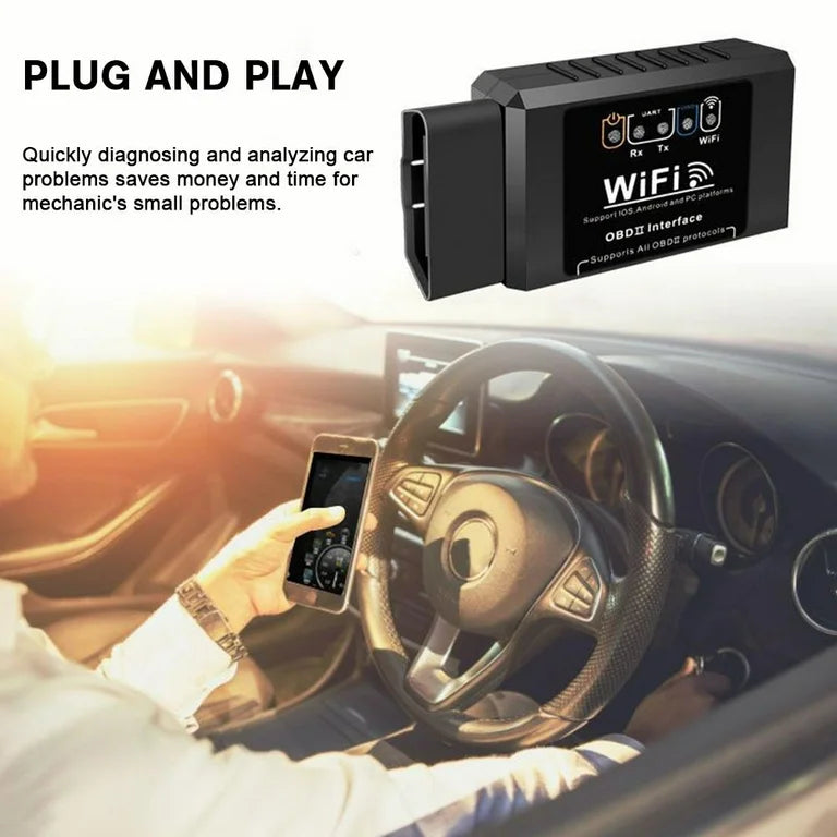 ELM327 WIFI & Bluetooth Car Diagnostic Fault Code Scanner  iOS, Android