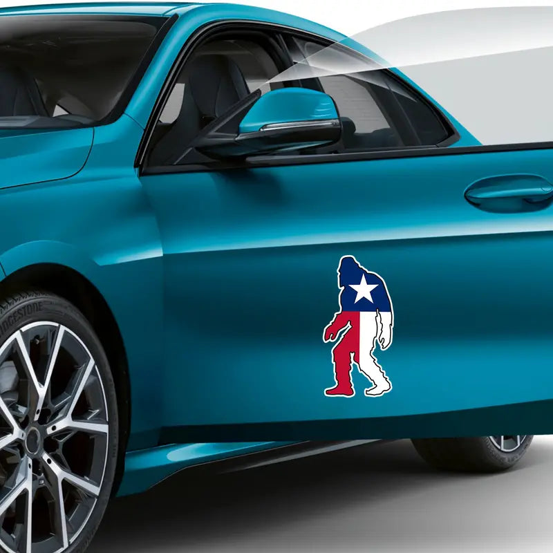 Texas Flag Sasquatch Vinyl Decal Sticker, Texas Flag, Lone Star State