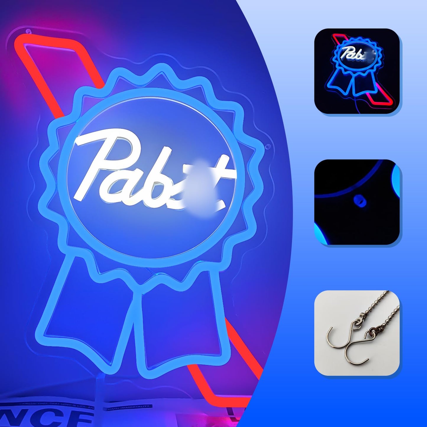 Beer Neon LED Sign Dimmable, USB, Mancave, 12.7” x 9.6” inches